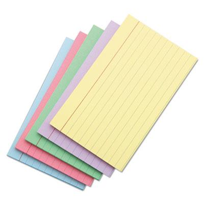 View larger image of Index Cards, 3 x 5, Blue/Violet/Green/Cherry/Canary, 100/Pack