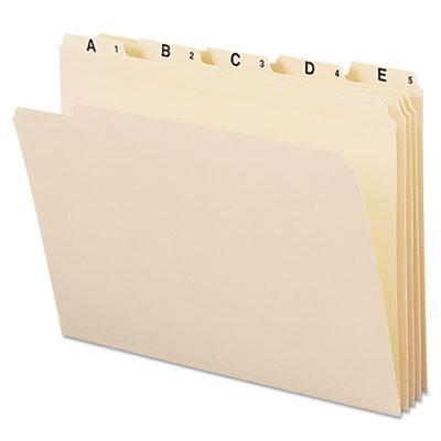 View larger image of Indexed File Folder Sets, 1/5-Cut Tabs, A-Z, Letter Size, Manila, 25/Set