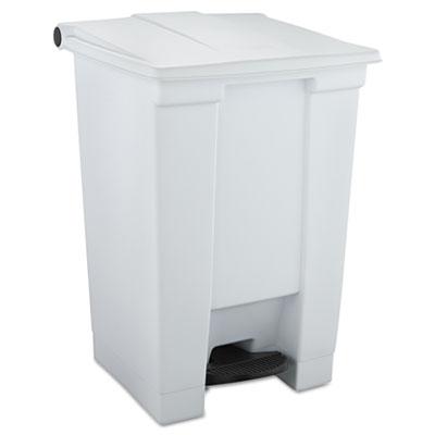 View larger image of Indoor Utility Step-On Waste Container, 12 gal, Plastic, White