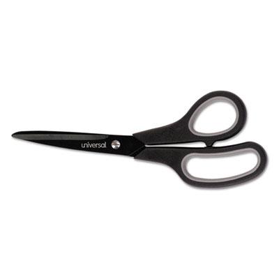 View larger image of Industrial Carbon Blade Scissors, 8" Long, 3.5" Cut Length, Black/Gray Straight Handle