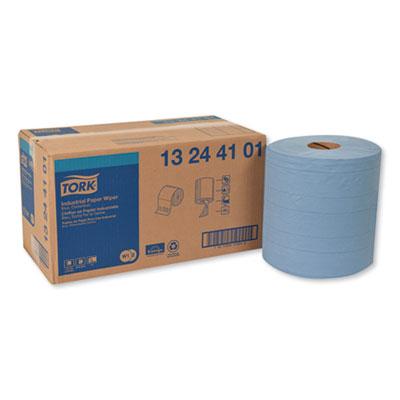 View larger image of Industrial Paper Wiper, 4-Ply, 11 x 15.75, Unscented, Blue, 375 Wipes/Roll, 2 Rolls/Carton