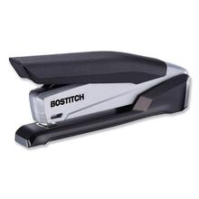 InPower Spring-Powered Desktop Stapler with Antimicrobial Protection, 20-Sheet Capacity, Black/Gray