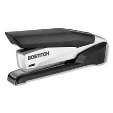 InPower Spring-Powered Desktop Stapler with Antimicrobial Protection, 28-Sheet Capacity, Black/Silver