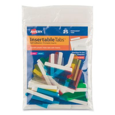 View larger image of Insertable Index Tabs with Printable Inserts, 1/5-Cut, Assorted Colors, 1.5" Wide, 25/Pack