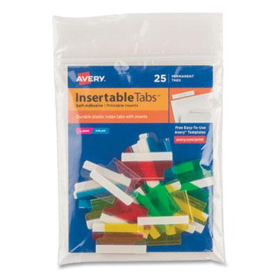 View larger image of Insertable Index Tabs with Printable Inserts, 1/5-Cut, Assorted Colors, 1" Wide, 25/Pack