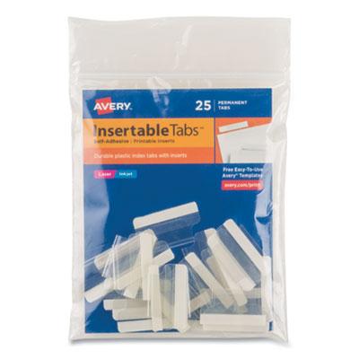 View larger image of Insertable Index Tabs with Printable Inserts, 1/5-Cut, Clear, 1" Wide, 25/Pack