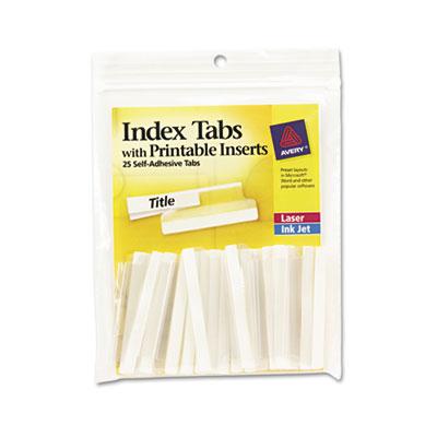 View larger image of Insertable Index Tabs with Printable Inserts, 1/5-Cut, Clear, 2" Wide, 25/Pack