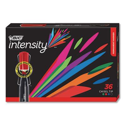 View larger image of Intensity Chisel Tip Permanent Marker Value Pack, Broad, Assorted Colors, 36/Pack