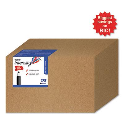 View larger image of Intensity Low Odor Dry Erase Marker Xtra Value Pack, Fine Bullet Tip, Black, 175/Carton