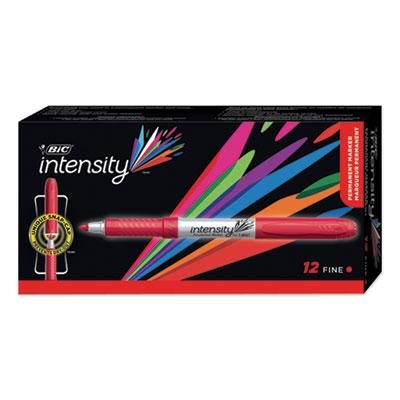 View larger image of Intensity Permanent Marker, Fine Bullet Tip, Rambunctious Red, Dozen
