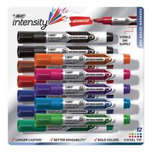 Intensity Tank-Style Advanced Dry Erase Marker, Broad Bullet Tip, Assorted, Dozen
