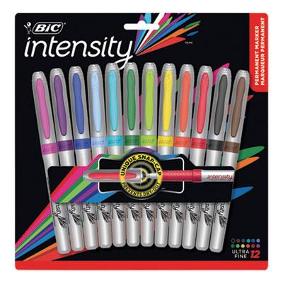 View larger image of Intensity Ultra Permanent Marker, Extra-Fine Needle Tip, Assorted Colors, Dozen
