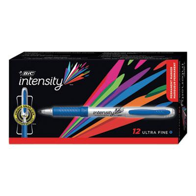 View larger image of Intensity Ultra Permanent Marker, Extra-Fine Needle Tip, Deep Sea Blue, Dozen