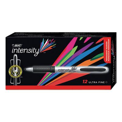 View larger image of Intensity Ultra Fine Tip Permanent Marker, Ultra-Fine Needle Tip, Tuxedo Black, Dozen