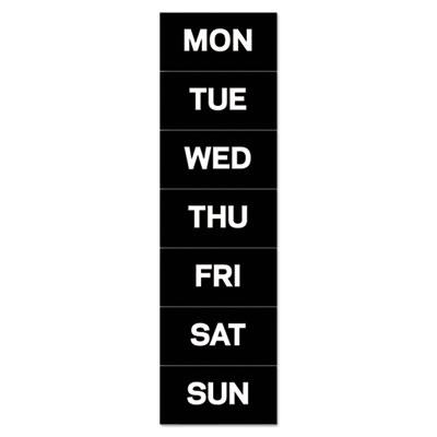 View larger image of Interchangeable Magnetic Board Accessories, Days of Week, Black/White, 2" x 1", 7 Pieces