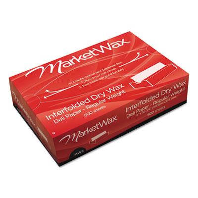 View larger image of Marketwax Interfolded Dry Wax Deli Paper, 8 X 10.75, White, 500/box, 12 Boxes/carton