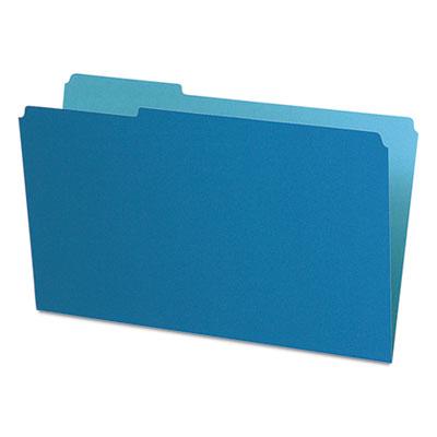 View larger image of Interior File Folders, 1/3-Cut Tabs, Legal Size, Blue, 100/Box