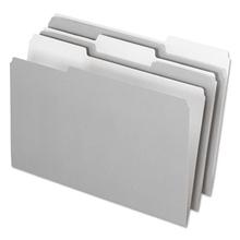 Interior File Folders, 1/3-Cut Tabs, Legal Size, Gray, 100/Box