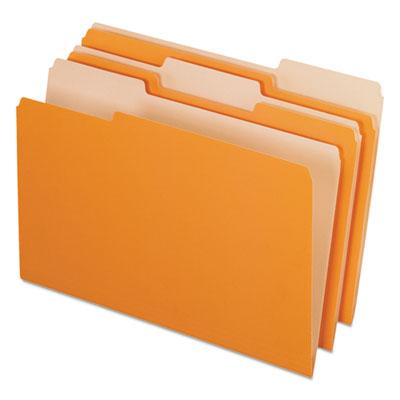 View larger image of Interior File Folders, 1/3-Cut Tabs, Legal Size, Orange, 100/Box