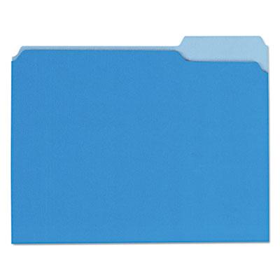 View larger image of Interior File Folders, 1/3-Cut Tabs, Letter Size, Blue, 100/Box