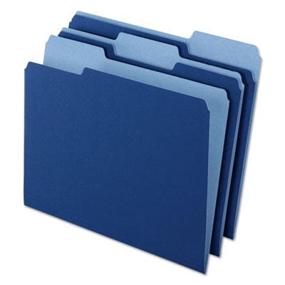 View larger image of Interior File Folders, 1/3-Cut Tabs, Letter Size, Navy Blue, 100/Box