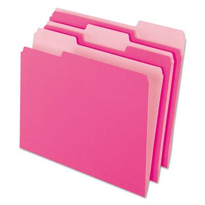 View larger image of Interior File Folders, 1/3-Cut Tabs, Letter Size, Pink, 100/Box