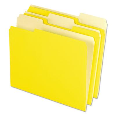 View larger image of Interior File Folders, 1/3-Cut Tabs, Letter Size, Yellow, 100/Box