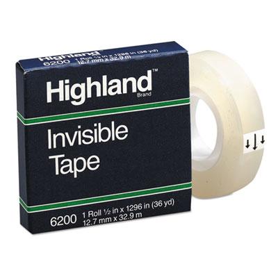 View larger image of Invisible Permanent Mending Tape, 1" Core, 0.5" x 36 yds, Clear