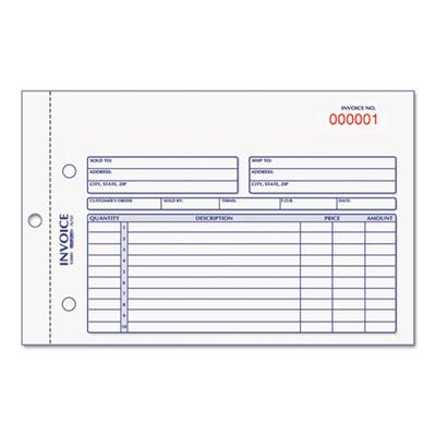 View larger image of Invoice Book, Two-Part Carbonless, 5.5 x 7.88, 50 Forms Total