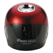iPoint Ball Battery Sharpener, Battery-Powered, 3" x 3" x 3.25", Red/Black
