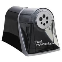 iPoint Evolution Axis Pencil Sharpener, AC-Powered, 5" x 7.5" x 7.25", Black/Silver
