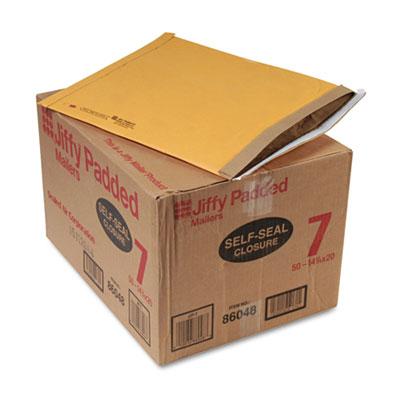 View larger image of Jiffy Padded Mailer, #7, Paper Padding, Self-Adhesive Closure, 14.25 x 20, Natural Kraft, 50/Carton