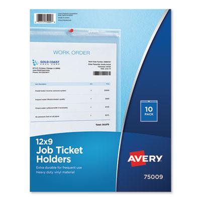 View larger image of Job Ticket Holders, Heavy Gauge Vinyl, 9 x 12, Clear, 10/Pack