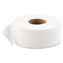 JRT Jumbo Bath Tissue, Septic Safe, 1-Ply, White, 3.3 x 1,200 ft, 12 Rolls/Carton