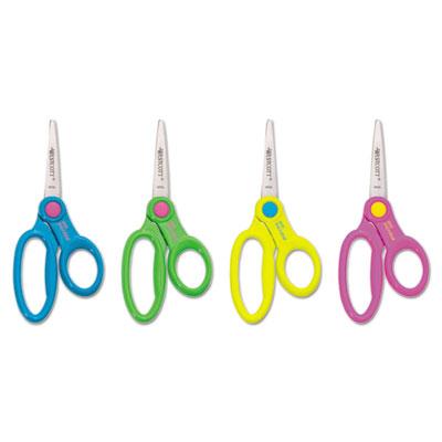 View larger image of Kids' Scissors with Antimicrobial Protection, Pointed Tip, 5" Long, 2" Cut Length, Randomly Assorted Straight Handles