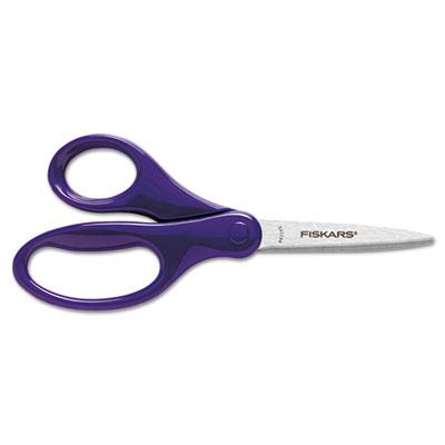 View larger image of Student Scissors, Pointed Tip, 7" Long, 3" Cut Length, Straight Handles, Randomly Assorted Colors