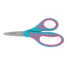 Kids/Student Softgrip Scissors, Pointed Tip, 5" Long, 1.75" Cut Length, Assorted Straight Handles