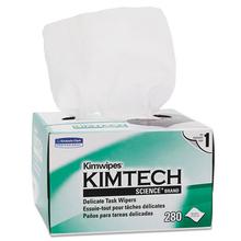Kimwipes, Delicate Task Wipers, 1-Ply, 4.4 x 8.4, Unscented, White, 286/Box