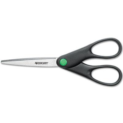 View larger image of KleenEarth Scissors, Pointed Tip, 7" Long, 2.75" Cut Length, Black Straight Handle