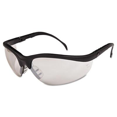 View larger image of Klondike Safety Glasses, Black Matte Frame, Clear Mirror Lens