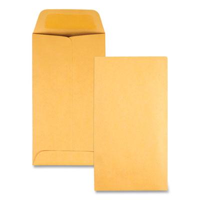 View larger image of Kraft Coin and Small Parts Envelope, #7, Square Flap, Gummed Closure, 3.5 x 6.5, Brown Kraft, 500/Box