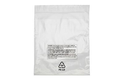 View larger image of 11 x 14 Lip &Tape Suffocation Warning Bags, 1.5mil, 1000/Case