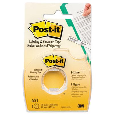 View larger image of Labeling and Cover-Up Tape, Non-Refillable, Clear Applicator, 0.17" x 700"