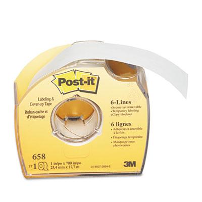 View larger image of Labeling and Cover-Up Tape, Non-Refillable, Clear Applicator, 1" x 700"