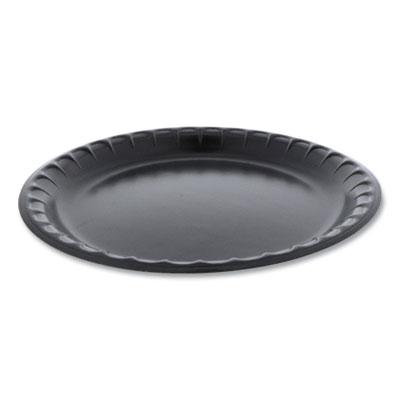 View larger image of Placesetter Deluxe Laminated Foam Dinnerware, Plate, 10.25" dia, Black, 540/Carton