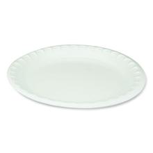 Placesetter Deluxe Laminated Foam Dinnerware, Plate, 10.25" dia, White, 540/Carton