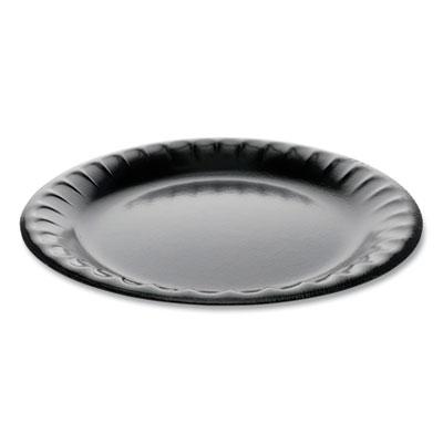 View larger image of Placesetter Deluxe Laminated Foam Dinnerware, Plate, 9" dia, Black, 500/Carton