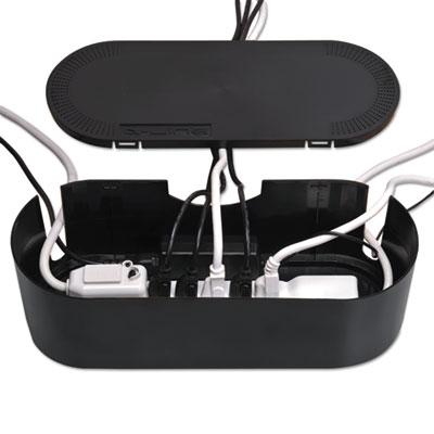 View larger image of Large Cable Tidy Units, 16.5" x 6.5" x 5.25", Black