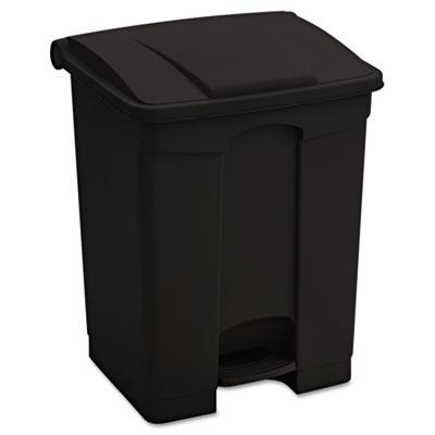View larger image of Large Capacity Plastic Step-On Receptacle, 17 gal, Plastic, Black