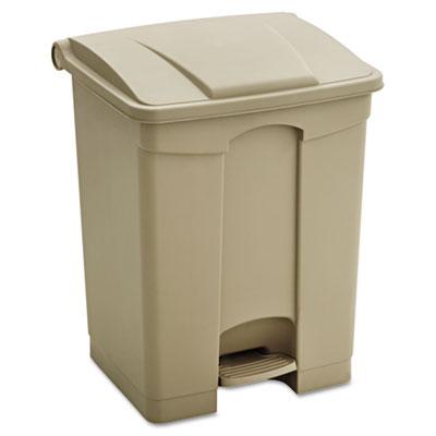 View larger image of Large Capacity Plastic Step-On Receptacle, 17 gal, Plastic, Tan
